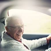 Older gentleman driving