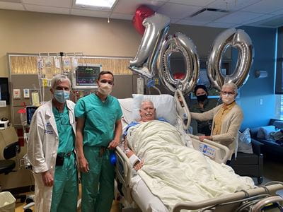 Group celebrates patients 100 birthday