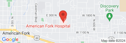 Map to American Fork Hospital