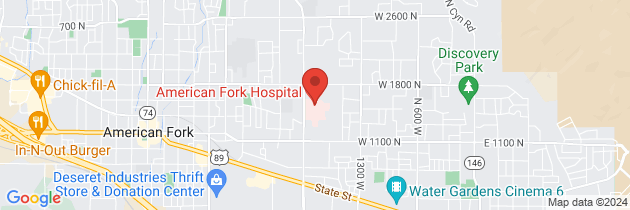 Map to American Fork Hospital Outpatient Lab