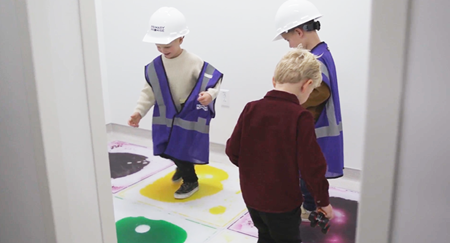 Talmage Modersitzki kids explore sensory room