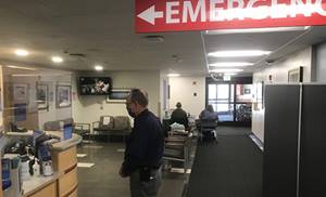 Andrew Palmer at emergency room sized for Caregiver news