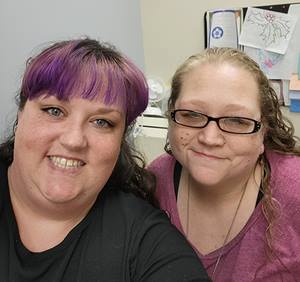 Jewelya Emory and Holly King sized for Caregiver News