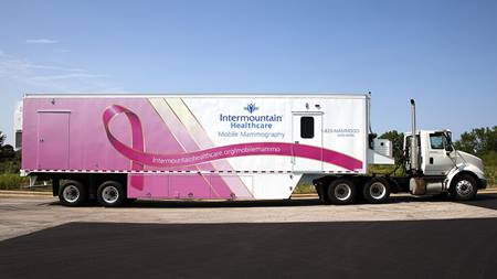 Mobile Mammography truck sized for CN banner