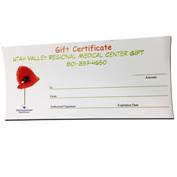 Utah Valley Regional Gift Shop Gift Certificate