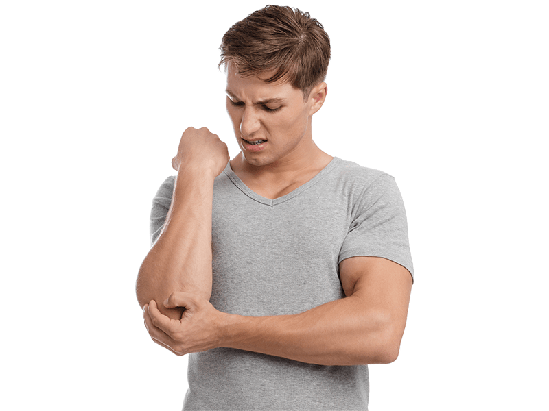 man-holding-elbow