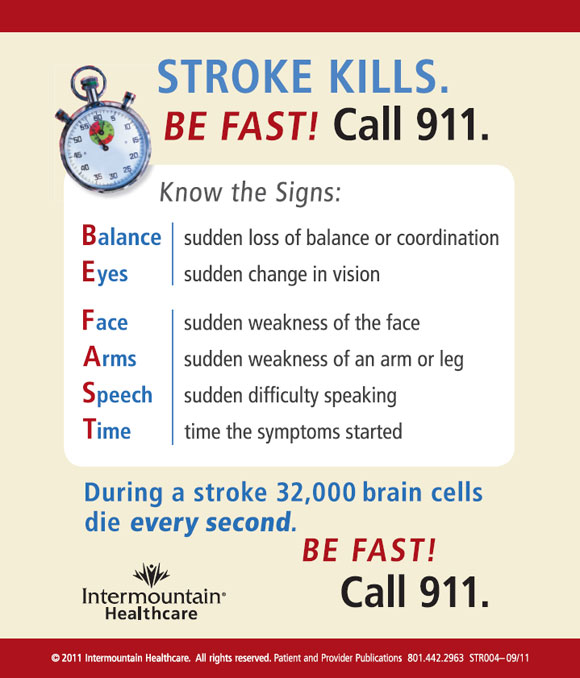 Be prepared know the signs of a stroke