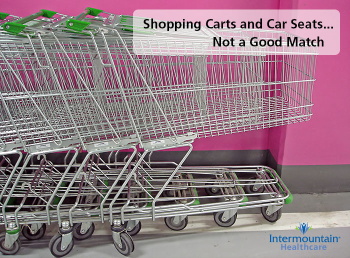 car seat and shopping cart