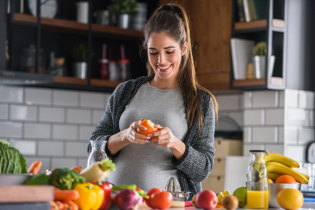 woman preparing healthy food