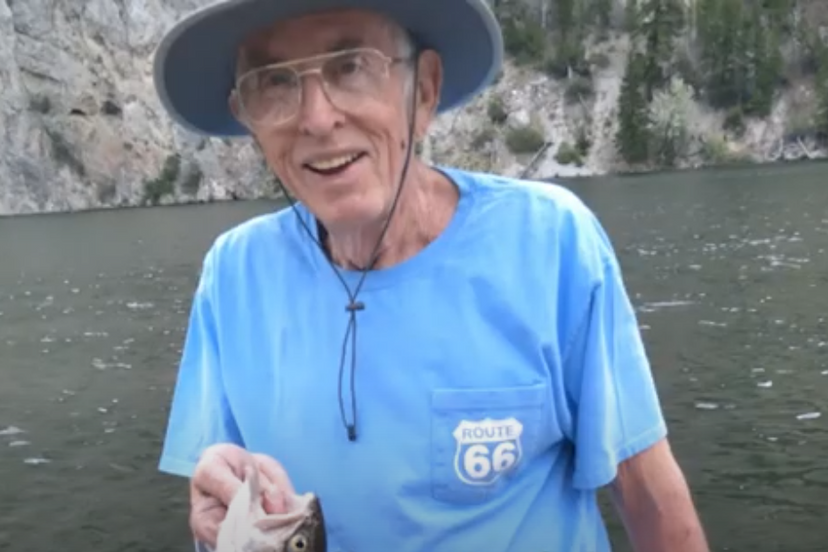 David Inman holding a fish he caught