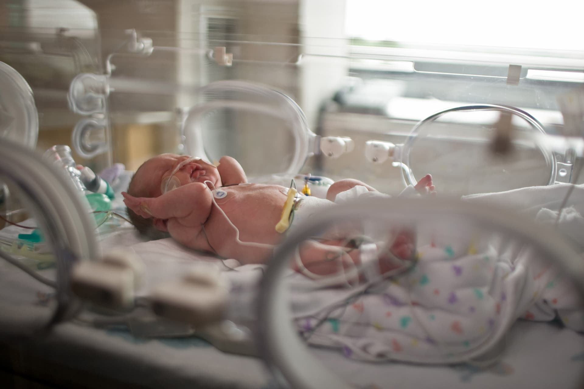 A baby in the Newborn Intensive Care Unit (NICU)