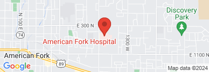 Map to American Fork Hospital Emergency Department