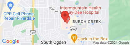 Map to McKay Dee Hospital Emergency Room